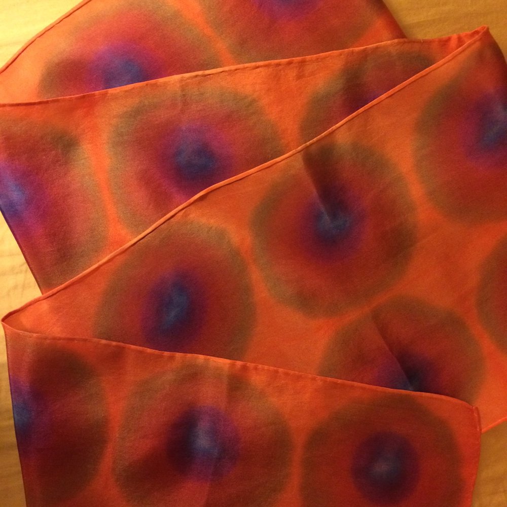 Craftboston - Antrim Street Studio Shibori scarf:hand dyed silk 8"x54" - Festivals Near Me - Boston, Massachusetts