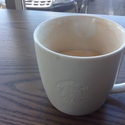 Vanilla latte for here... Half drank... Lol Vanilla latte for here... Half drank... Lol