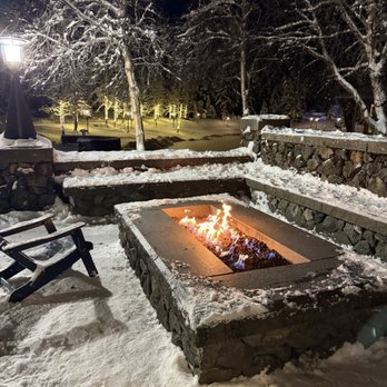 Alyeska Resort - The fire pit in the back of the resort! - Ski Resorts Near Me - Girdwood, Alaska