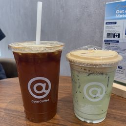 Berry Orange Americano & Cloud Mousse Matcha Latte