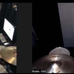 Studio-333 - Screenshot of a video recorded by Frank for my son's session.