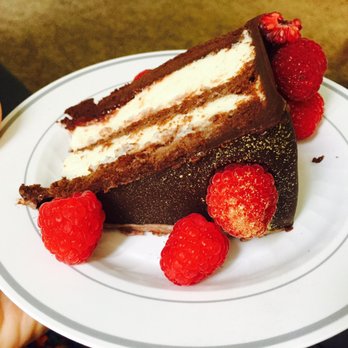 Michele Coulon Dessertier - White chocolate mouse with chocolate and raspberry, it was so yummy! - Bakeries Near Me - La Jolla, California