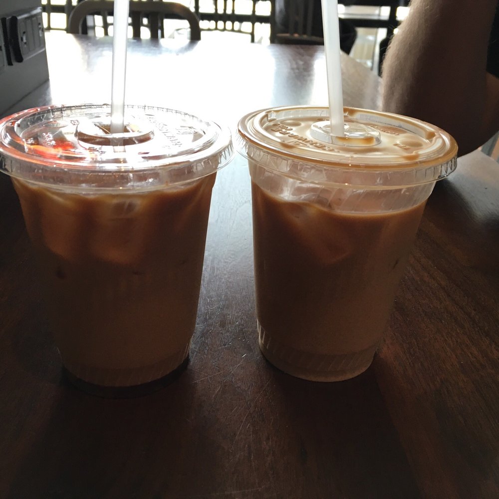 Bongo Java - An iced five points and iced latte - Coffee & Tea Near Me - Nashville, Tennessee