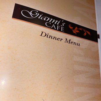 Gianni's Cafe - the menu for the restaurant - Italian Near Me - Kildeer, Illinois