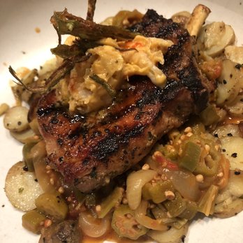 Chestnut - Cajun grilled pork chop - New American Near Me - Asheville, North Carolina
