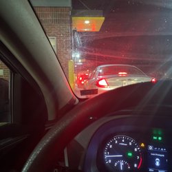 McDonald's - Finally nearing the window after 10 minutes. I drove straight up to the menu board. They're just this slow.