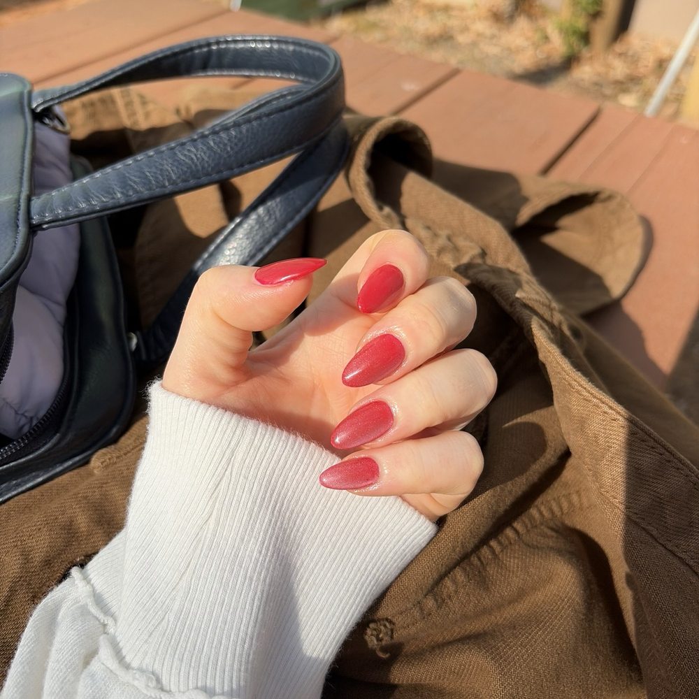 Gel X Red cat eye