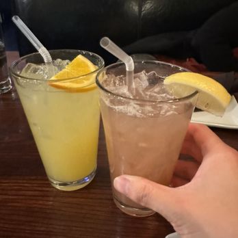 Moonshine 152 - Mocktails -- left is a ginger beer one, right is cranberry one - New American Near Me - Boston, Massachusetts
