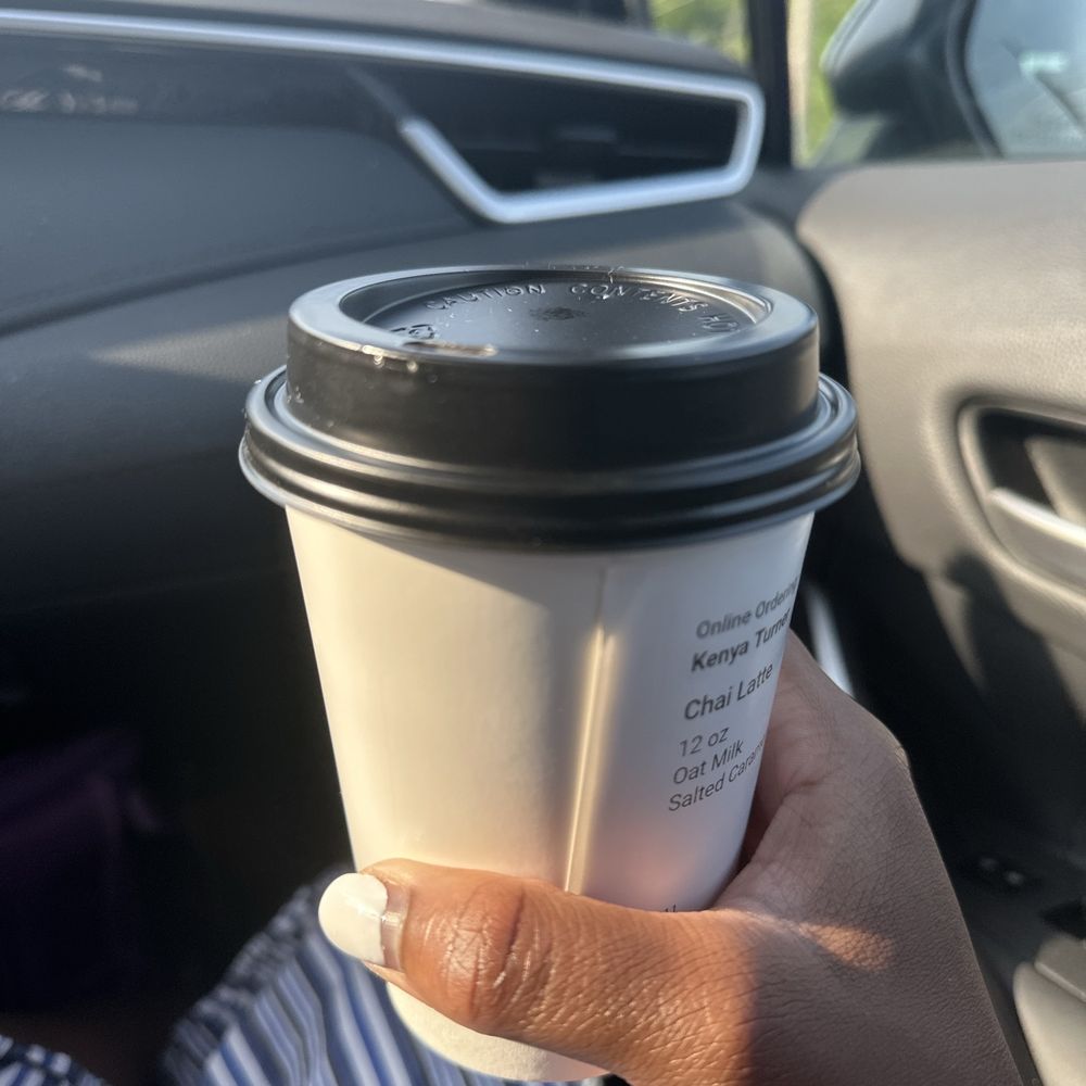 Chai Latte with Oat Milk and Salted Caramel