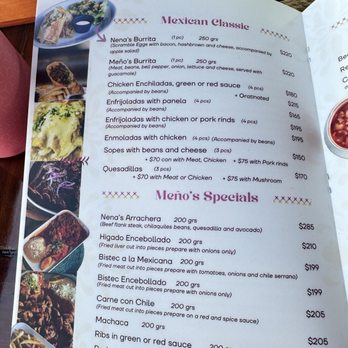 Meño’s Place - Menu - Mexican Near Me - Puerto Vallarta, JAL