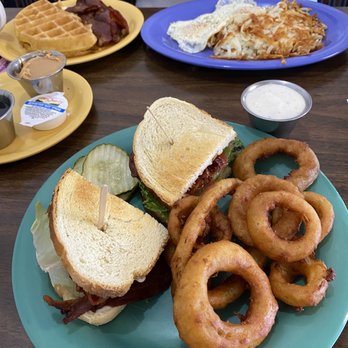 Waffles N More - BLT w/onion rings - Breakfast & Brunch Near Me - Prescott, Arizona