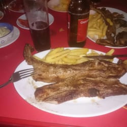 Bar Paraiso - Costilla a la brasa grandísima por 6€. ¡¡Riquísima!!