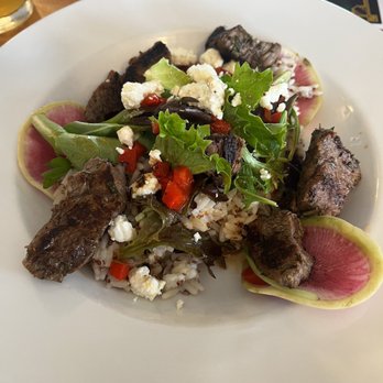 Old Man Rivers Table and Tavern - Steak tips grain bowl - Southern Near Me - Chattanooga, Tennessee