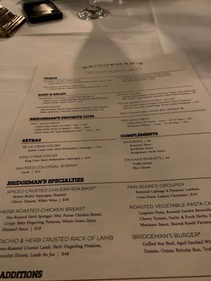 Menu photo 5 Bridgeman's Chophouse Chattanooga, TN Menu photo 5 Bridgeman's Chophouse Chattanooga, TN