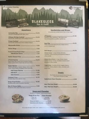Menu photo 2 Blakeslee's Bar & Grill Forks, WA Menu photo 2 Blakeslee's Bar & Grill Forks, WA