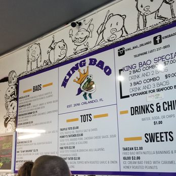 King Bao - The small but detailed menu - Asian Fusion Near Me - Orlando, Florida King Bao - The small but detailed menu - Asian Fusion Near Me - Orlando, Florida