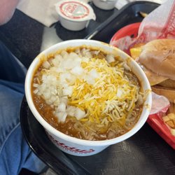 Freddy's Frozen Custard & Steakburgers - I like to dip my fries in their chili.
