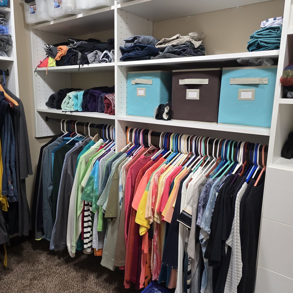 Closet Factory - Shirts now hang just off the floor. - Home Organization Near Me - Bothell, Washington