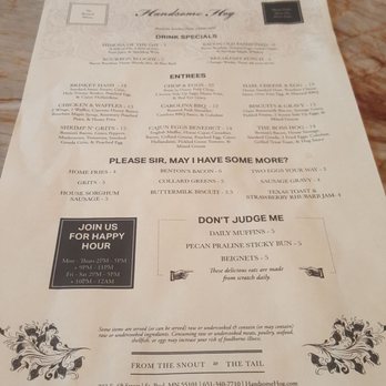 Handsome Hog - Brunch menu. - Southern Near Me - St Paul, Minnesota