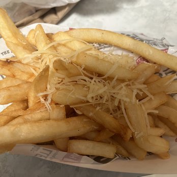 Habit Burger & Grill - dry fry's with a tiny bit of parm on top and No garlic or even Salt and served cold . - Salad Near Me - Puyallup, Washington Habit Burger & Grill - dry fry's with a tiny bit of parm on top and No garlic or even Salt and served cold . - Salad Near Me - Puyallup, Washington