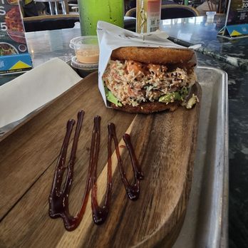 Pokekai Doral Yard - Salmon poke burger - Poke Near Me - Doral, Florida Pokekai Doral Yard - Salmon poke burger - Poke Near Me - Doral, Florida