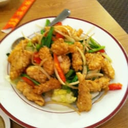 Lucky Palace Chinese Restaurant - Dry cooked squid (off the menu item but you can ask)