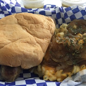 Wurstbusters - Delicious Bratwurst and Spaetzle with caramelized onions!! - Food Trucks Near Me - Jacksonville, Florida Wurstbusters - Delicious Bratwurst and Spaetzle with caramelized onions!! - Food Trucks Near Me - Jacksonville, Florida