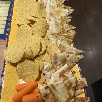 Snakes & Lattes Annex - Appetizer platter. Pita with z'atar, Cannes tortilla chips and carrots. Meh. - Bars Near Me - Toronto, Ontario