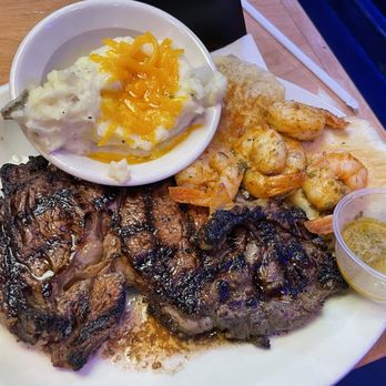 Texas Roadhouse - Ribeye* 12oz & Grilled Shrimp - Steakhouses Near Me - Irving, Texas