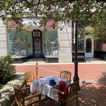 City Lights - nice tables under the trees - New American Near Me - Cumberland, Maryland City Lights - nice tables under the trees - New American Near Me - Cumberland, Maryland
