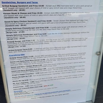 Ginger's Cafe - The food truck menu - Food Trucks Near Me