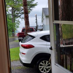 Bayside Inn & Marina - Looking out our cottage door toward Lake Otsego