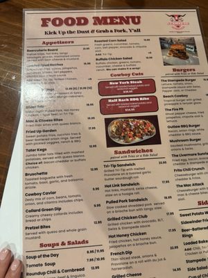 Menu photo 1 Stampede Livermore, CA