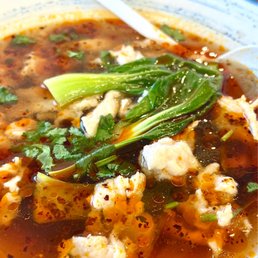 Spicy and Sour clear noodle soup with chicken Spicy and Sour clear noodle soup with chicken