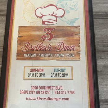 3 Brothers Diner - Manu - Breakfast & Brunch Near Me - Grove City, Ohio 3 Brothers Diner - Manu - Breakfast & Brunch Near Me - Grove City, Ohio