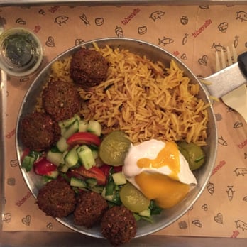 Taboonette - Falafel Platter (Make sure you ask for the super spicy green sauce!) - Mediterranean Near Me - New York, New York