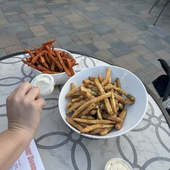Hangar 24 Craft Brewing - Truffle fries and Side Sweet Potato Fries - Venues & Event Spaces Near Me - Irvine, California Hangar 24 Craft Brewing - Truffle fries and Side Sweet Potato Fries - Venues & Event Spaces Near Me - Irvine, California