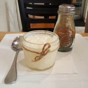 Trigo Café - Arroz con leche made by the owners mom. Very tasty and ADORABLE presentation - Cuban Near Me - Hialeah, Florida