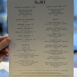 NoMI Lounge - Sushi Menu