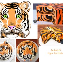 Jenny's Bakery - this is what I gave as inspo. They said they couldn't make the white cake orange, but my daughter said then it was "siberian tiger."