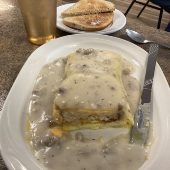 Cindys Cafe - BISCUITS AND GRAVY OMELETTE! WHAT! - Cafes Near Me - Milton, Wisconsin
