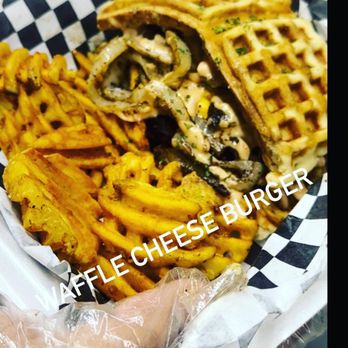 Rose’s Kitchen Cuisine - a waffle cheese burger - Food Trucks Near Me - Tomball, Texas Rose’s Kitchen Cuisine - a waffle cheese burger - Food Trucks Near Me - Tomball, Texas