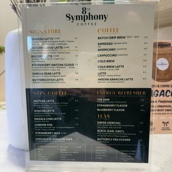 8th Symphony Coffee - jan 2025 menu - Coffee & Tea Near Me - Cerritos, California
