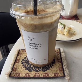 Layer Cake - Iced banana bread latte - Breakfast & Brunch Near Me - Irvine, California Layer Cake - Iced banana bread latte - Breakfast & Brunch Near Me - Irvine, California