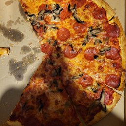 Pepperoni and mushrooms Pepperoni and mushrooms