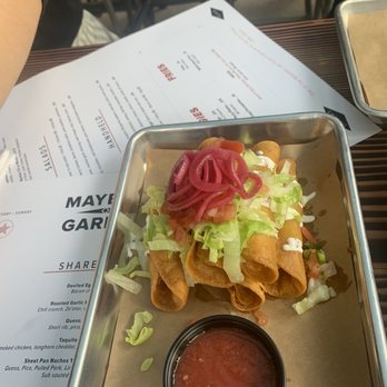 Mayer’s Garden - Appetizer taquitos - New American Near Me - Dallas, Texas Mayer’s Garden - Appetizer taquitos - New American Near Me - Dallas, Texas