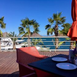 Pepegina's Pizza - Outdoor dining. Roof over some, umbrellas available too for sunny areas