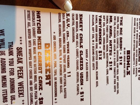Menu photo 5 SoSoBa Phoenix, AZ