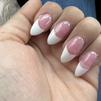 Royale Nails Spa 2 - un even pinky white powder, uneven white powder and inconsistent shaping on all of them - Nail Salons Near Me - Flowery Branch, Georgia Royale Nails Spa 2 - un even pinky white powder, uneven white powder and inconsistent shaping on all of them - Nail Salons Near Me - Flowery Branch, Georgia