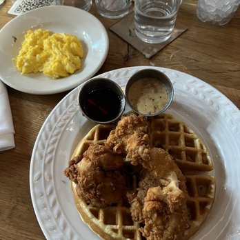 Whiskey Cake - Chicken and waffle. - New American Near Me - Irving, Texas Whiskey Cake - Chicken and waffle. - New American Near Me - Irving, Texas